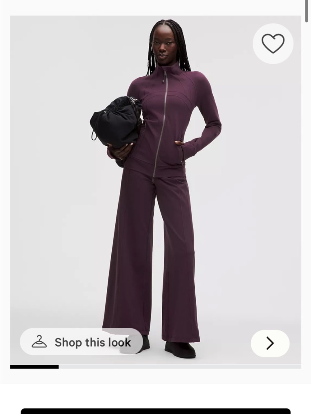 lululemon define high rise wide leg pant luon- black Plum